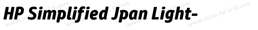 HP Simplified Jpan Light字体转换